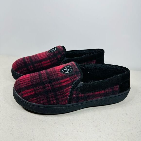 Ariat Lincoln Slippers Men’s Red Plaid Size 9M - Picture 4 of 7